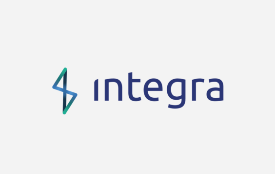 Integra symbol with its logotype forming Integra brand